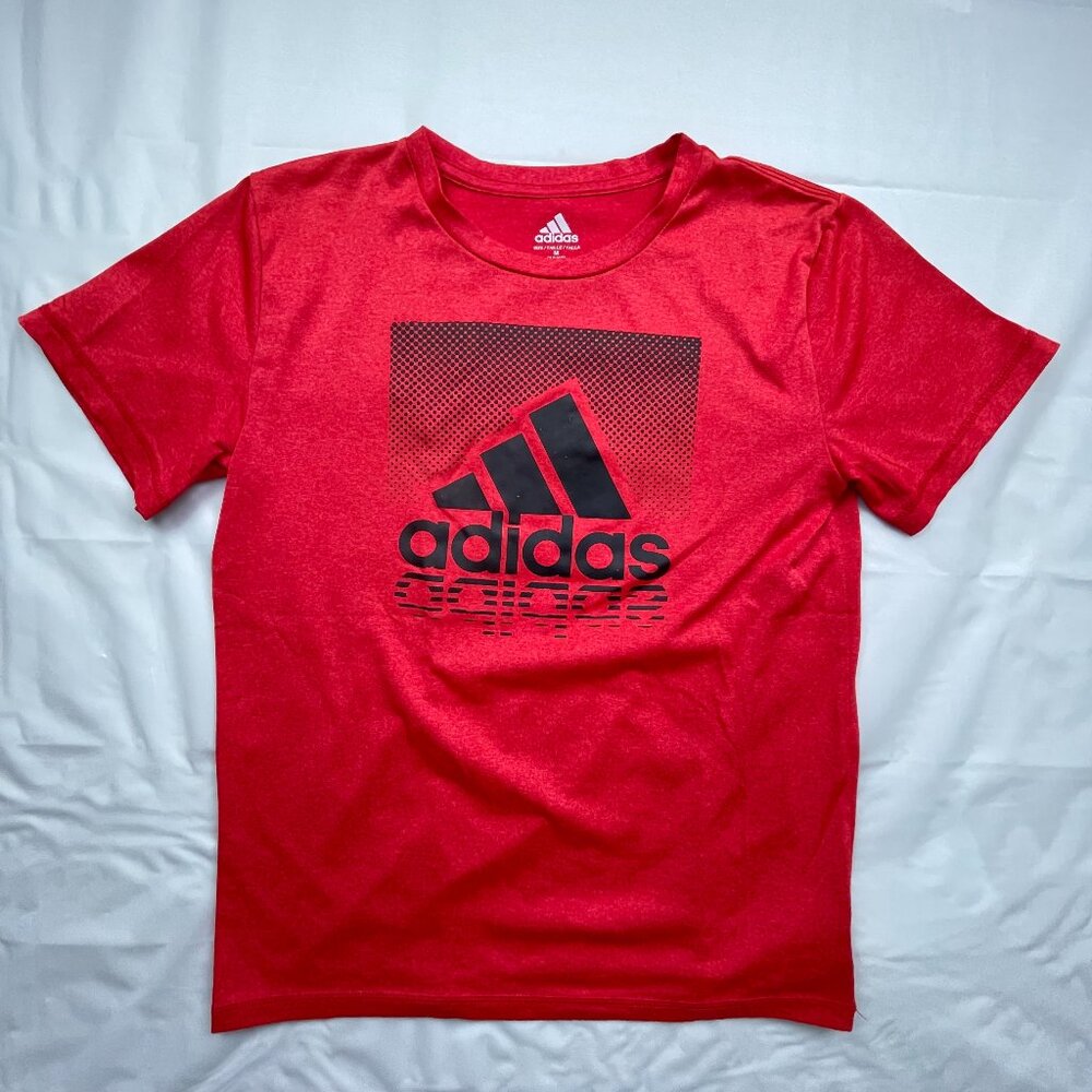 Adidas Red/Black Boys T-shirt Size M(10/12)